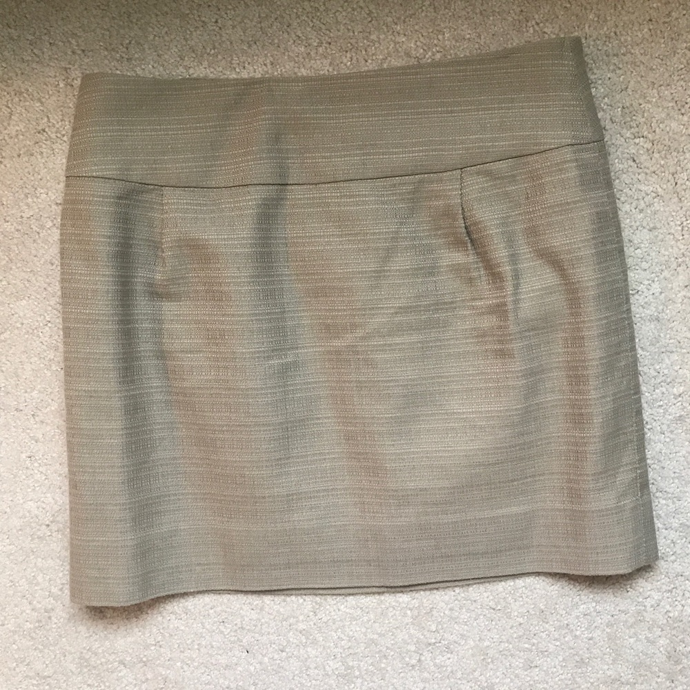 J.Crew khaki/gold mini skirt. Size 0. EUC.